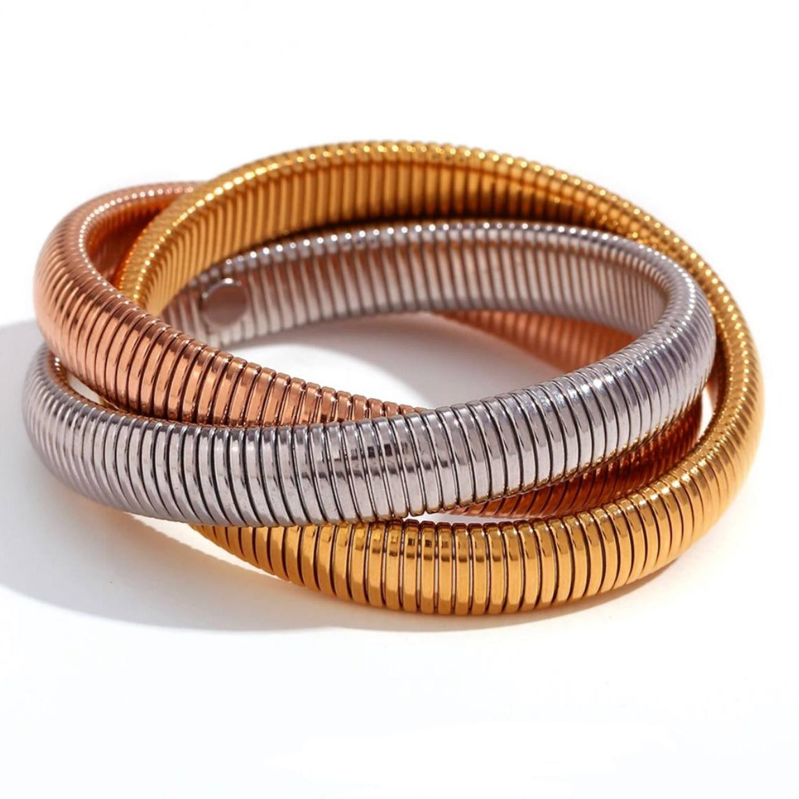 Chunky Bangle Bracelets Set