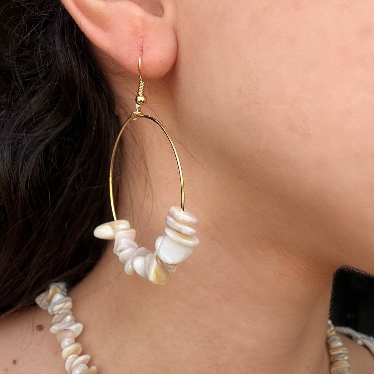 Handmade Crystal Stones Beige Small Set