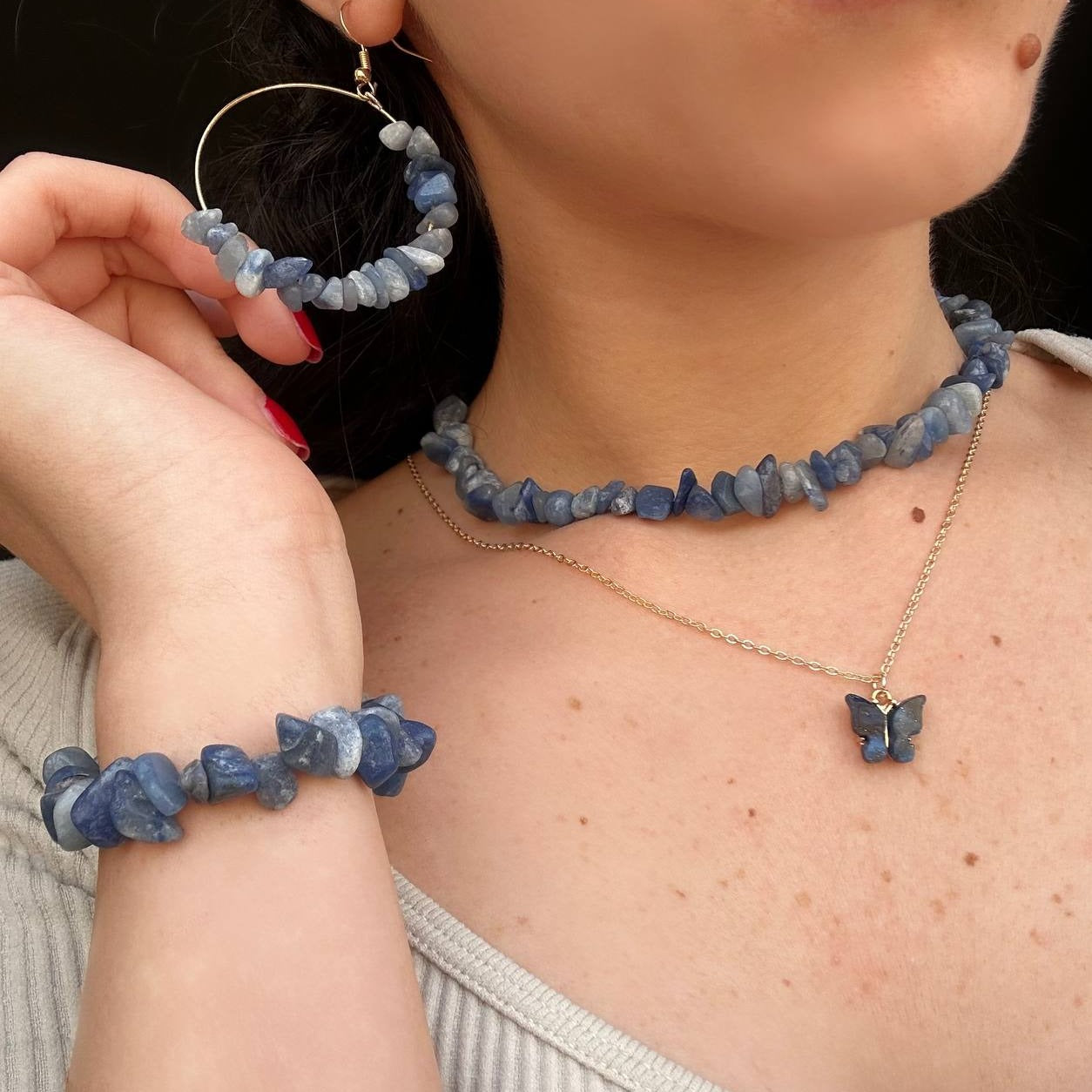 Crystal Stones Blue Full Set