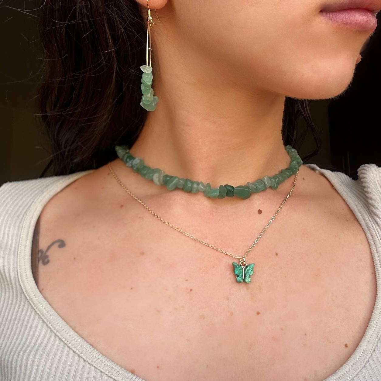 Crystal Stones Green Full Set