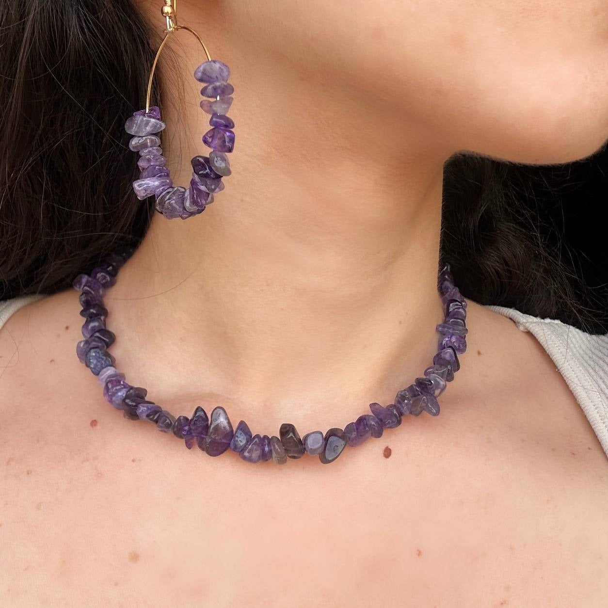 Crystal Stones Purple Set