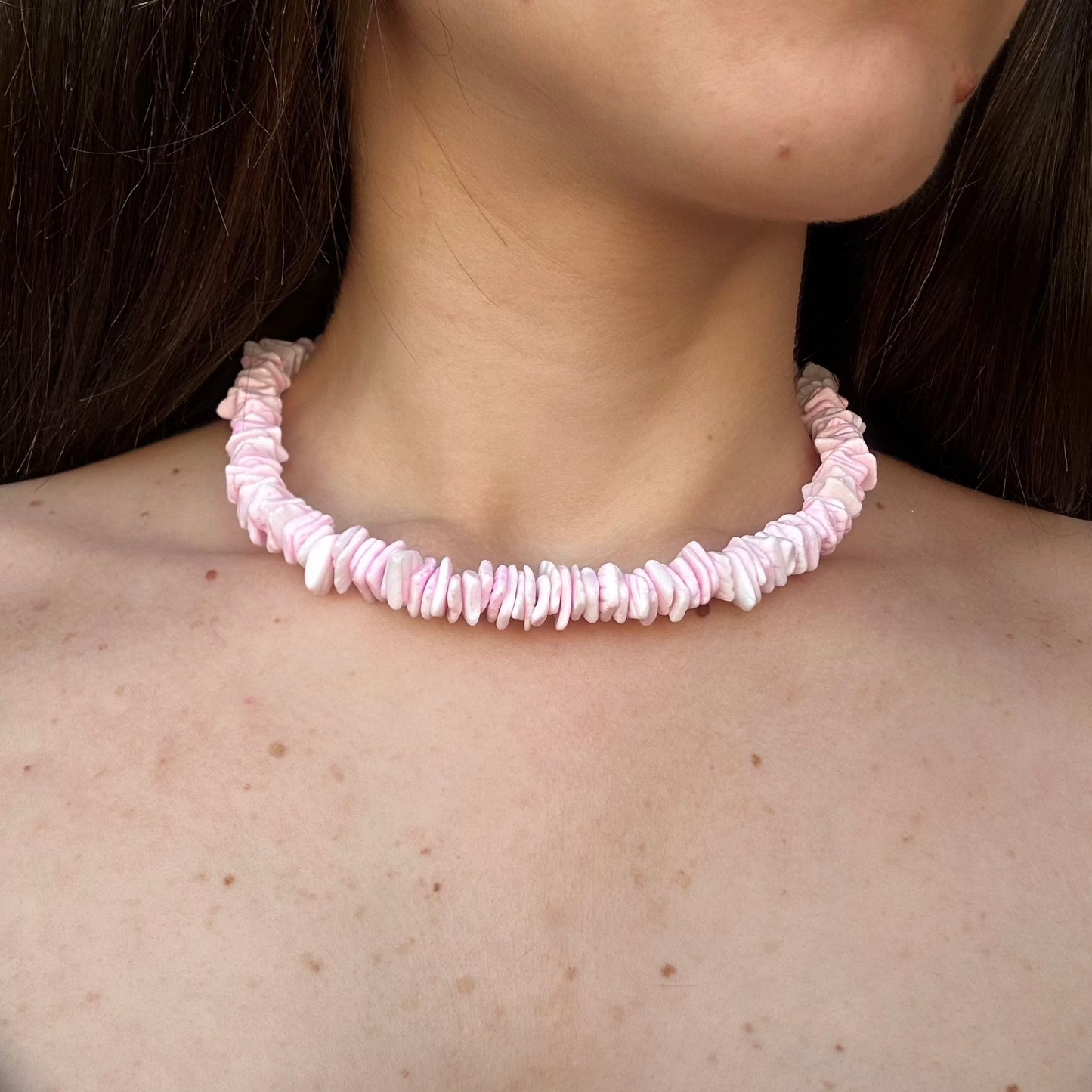 Pink Stony Chocker Necklace