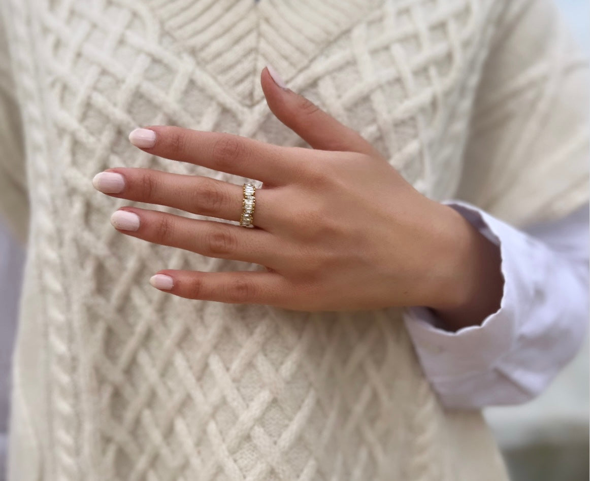 Crystal Thick Ring