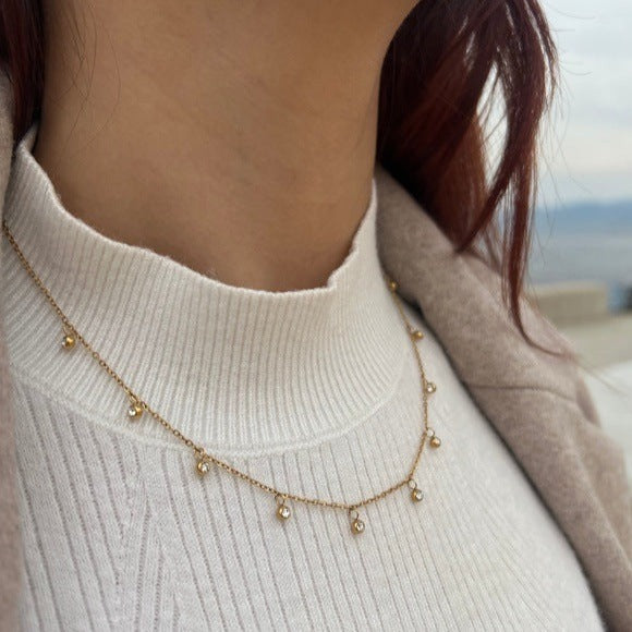 White Zircon Necklace