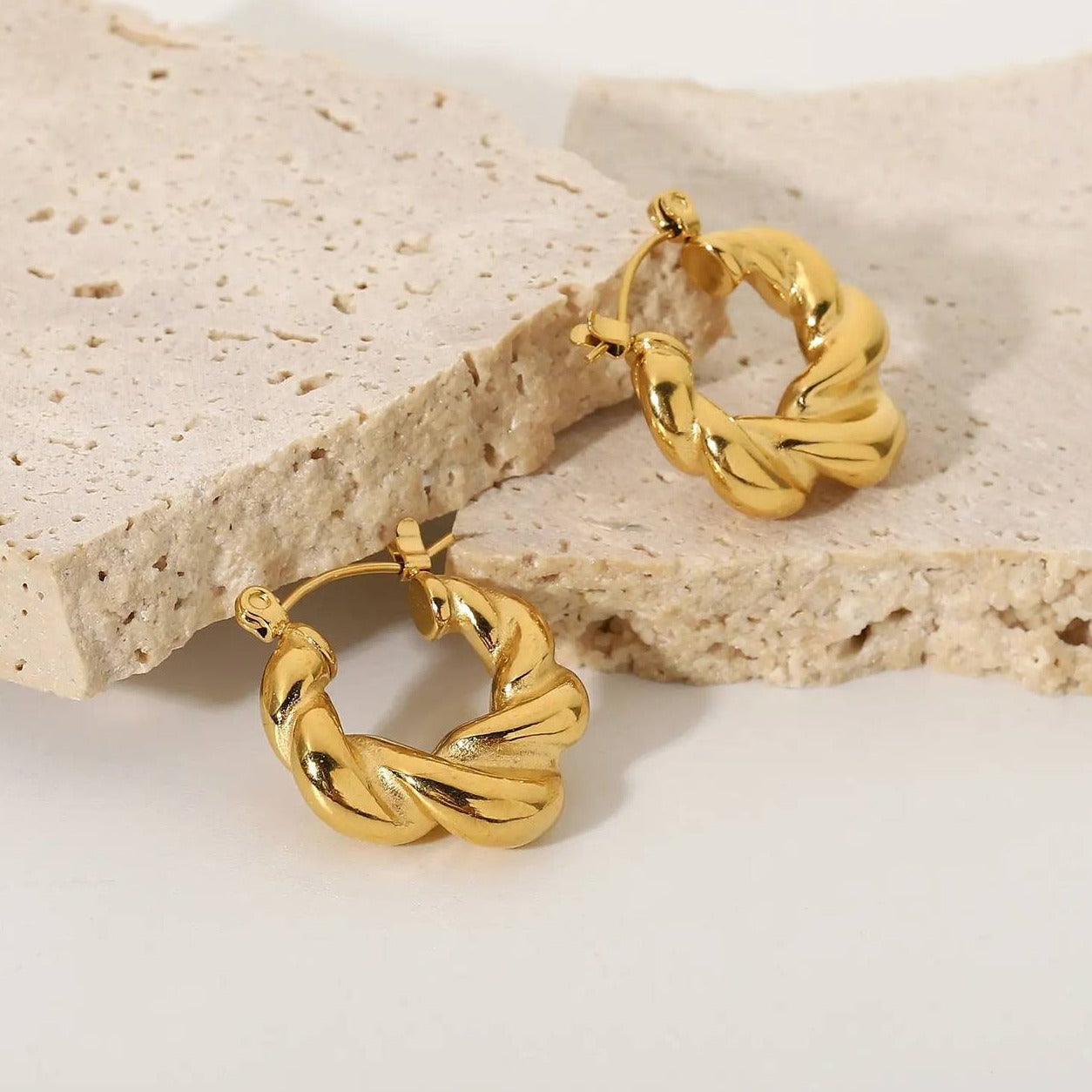 vintage curly earrings