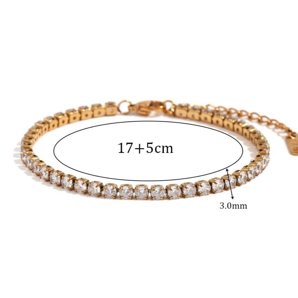 Tennis gold bracelet