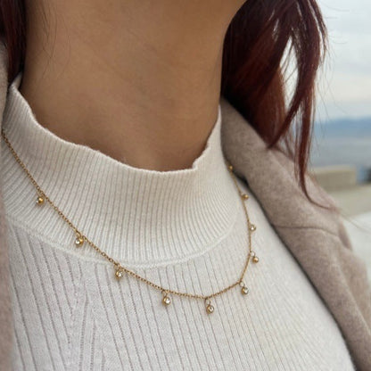 White Zircon Necklace